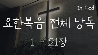 In God 요한복음 전체 낭독성경듣기66권 성경낭독하는 남자 개역개정 배경음악 줄인 버전 [upl. by Rexferd94]