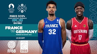 France vs Germany Live score I SEMIFINALS Mens Olympic Basketball Tournament Paris 2024 [upl. by Iew]