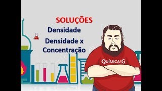 Soluções  Parte 5 Tudo sobre Densidade e sua relação com Concentração Exercícios [upl. by Shipman]