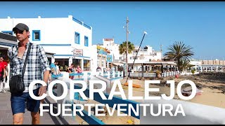 4K Corralejo Fuerteventura Canary Islands beach amp Town Virtual walk [upl. by Brietta]