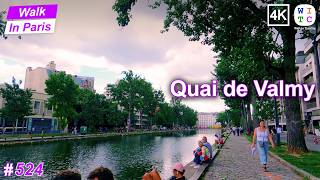 Quai de Valmy walking tour  Paris Walking Tour  Paris 2024 [upl. by Ocnarfnaig]