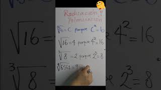 La relación entre Radicación y Potenciación mate maths math matematika matemática matematik [upl. by Breech622]