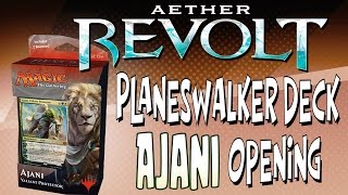 MTG  Aether Revolt  Planeswalker Deck Ajani Opening Flavor Win [upl. by Schott]