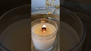 Wooden Crackling Wicks Are So Relaxing cosyowlsupplies woodenwickcandles cracklingcandle candles [upl. by Alpers138]