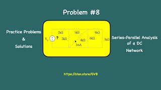 SeriesParallel Circuit Analysis of a DC Network Practice Problem Number 8 [upl. by Kjersti]