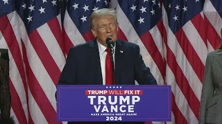 Full speech Donald Trump declares victory in 2024 presidential election [upl. by Nnalyrehs]