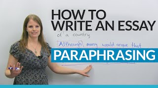 How to write a good essay Paraphrasing the question [upl. by Reivazx]