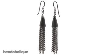 How to Make Chain Tassel Earrings [upl. by Henrieta]