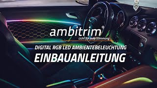 ambitrim® Digital RGB LED Ambientebeleuchtung  Einbauanleitung  Audi TTS 8J [upl. by Tinya]