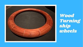 Step 49 Wood Turning Ship Wheels Part 2 Padauk or Walnut POWER CATAMARAN BUILD SERIES [upl. by Joselyn]