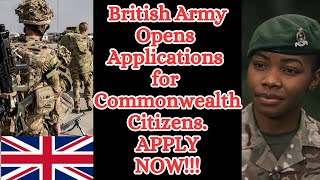 UK Army Recruitment For Commonwealth Citizens [upl. by Esiahc]