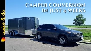 Cargo Trailer Camper Conversion Toy Hauler Tiny House [upl. by Namolos]