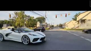 BIG CORVETTE C8 ON 22s FORGIATOS C8 22S corvette CHEVY convertible LT1 droptop chevycorvette [upl. by Ahsineg240]