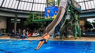 Waterslides at AQUApark Oberhausen in Germany [upl. by Leinoto236]