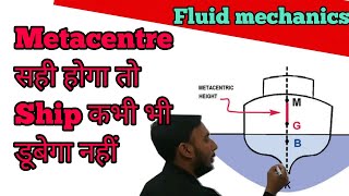 Metacentric height  metacentric height fluid mechanics  metacentric height in hindi  metacenter [upl. by Nashoma]