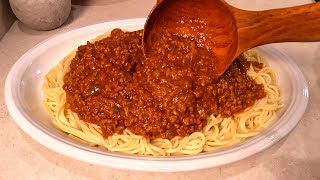 MY HOMEMADE SPAGHETTI MEAT SAUCE RECIPE  SO TASTY [upl. by Joiner50]