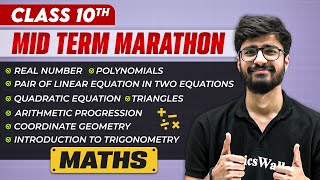 Complete CBSE Maths  Class 10th  MID Term in One Shot  Marathon Series 🔥 [upl. by Ertemed]