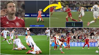 Kai Havertz penalty goal vs Denmark for controversial hand ball amp Denmark goal disallowed v Germany [upl. by Aryn691]