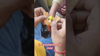 Iv cannulation for child iv injection shrorts trending nursing doctor drxsachin12 [upl. by Yadnil]