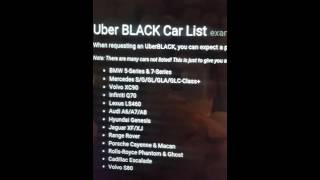 Uber Black car list [upl. by Zat853]