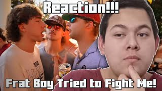 Reacting To Frat Boy Trying to Fight BAYLEN LEVINE [upl. by Adlai357]