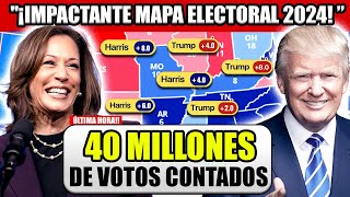 ¡¡¡INCREÍBLES RESULTADOS DE VOTACIÓN TEMPRANA ¡Impactante Mapa Electoral 2024 Kamala vs Trump [upl. by Cheng]