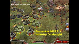 General Zero Hour Shockwave Chaos Mod Berzerker MLRS Infantry Onslaught [upl. by Yrallam]