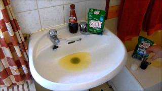 How to Unblock a plughole with Soda Crystals and Vinegar [upl. by Airrat567]