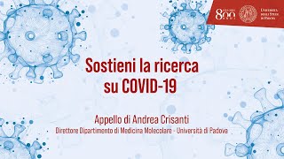 Andrea Crisanti sostieni la ricerca Unipd su Covid19 [upl. by Ennaeus]