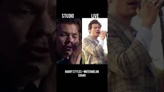 Harry styles watermelon sugar Studio version vs live performance [upl. by Ahtanoj]