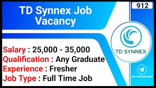 TD Synnex Job Vacancy  Full Time Jobs  Presales Specialist Jobs  Virtual Jobs [upl. by Huff344]