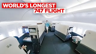 Korean Air B7478 First Class  Worlds Longest 747 Flight [upl. by Claudetta]