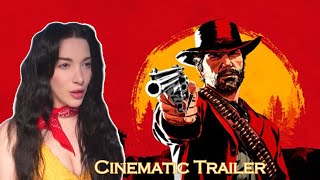 Red Dead Redemption 2 cinematic trailer reaction RDR2 First playthrough trailer [upl. by Hako]