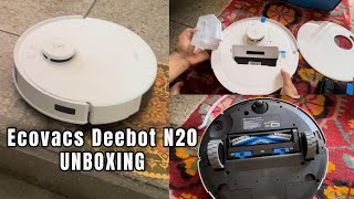 Ecovacs Robotic vacuum cleaner unboxing [upl. by Alegnaoj]