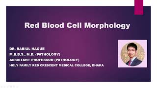 Red Blood Cell Morphology [upl. by Hardy]