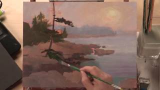 Preview  Landscape Acrylic Painting Foggy Coastline with Johannes Vloothuis [upl. by Atinra894]