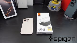 iPhone 16 Pro  Spigen GlasTR EZ Fit Screen Protector Review [upl. by Handler]