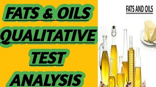 Qualitative Analysis of Oils amp Fats  Solubility and Translucent Spot Test Analysis chemistry [upl. by Mali]