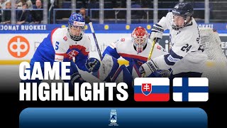 Highlights Slovakia vs Finland  2024 U18MensWorlds [upl. by Neehs]