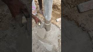 Post pipe installation 👌👌👌 construction shorts shortsfeed cement installation [upl. by Ydnab365]