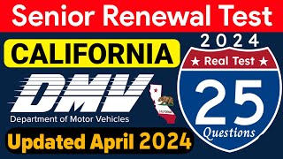 California DMV Written Test 2024  DMV Senior Written Test 2024  Renewal Test for Seniors [upl. by Lorianne]