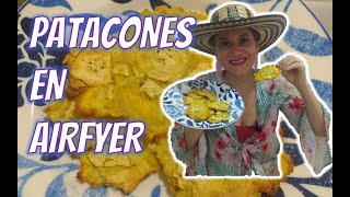 PATACONES EN AIR FRYER  TOSTONES EN OLLA DE AIRE [upl. by Otrevire]