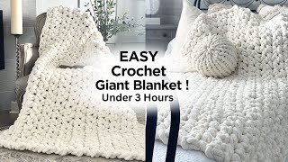 2 Easy Methods To Crochet A Cozy Chunky Blanket [upl. by Duky]