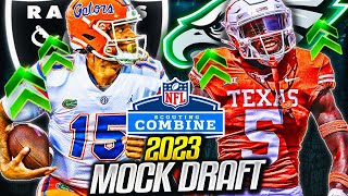 Post Combine 2023 NFL Mock Draft with Trades  HUGE TRADES FOR QBS [upl. by Seppala722]