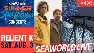 Seaworld Summer Concerts Relient K 2024 Live Stream FIreworks Spectacular Rides amp Roller Coasters [upl. by Constantin548]