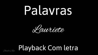 Palavras Playback com letra  Lauriete [upl. by Alehs]