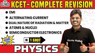 EMI amp Other Chapters in 1 Shot  Physics  KCET Complete Revision  120 Fixed Marks 🔥 [upl. by Aeirdna]