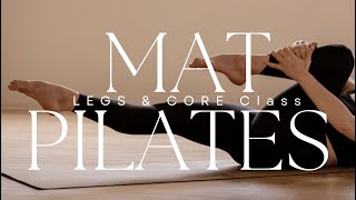 MAT PILATES Legs amp Core Class 20 mins [upl. by Linea]