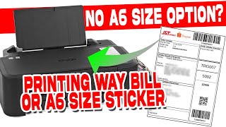 WAY BILL SHOPEE A6 SIZE PRINTING ON EPSON L120121 NO A6 SIZE OPTION HOW TO PRINT ON MICROSOFT WORD [upl. by Leyes]