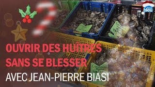 Bien préparer les fêtes  ouvrir des huitres sans se blesser [upl. by Ayrotal341]